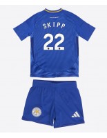 Leicester City Oliver Skipp #22 Hjemmedraktsett Barn 2024-25 Korte ermer (+ bukser)